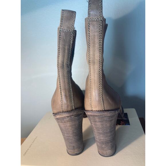 Brunello Cucinelli Tan Leather Boots & Cashmere Quiet Luxury Sz 40 IT + Dust Bag - Picture 2 of 7